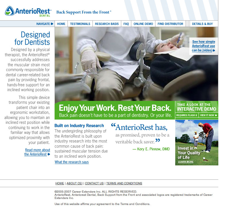 AnterioRest Dental Website
