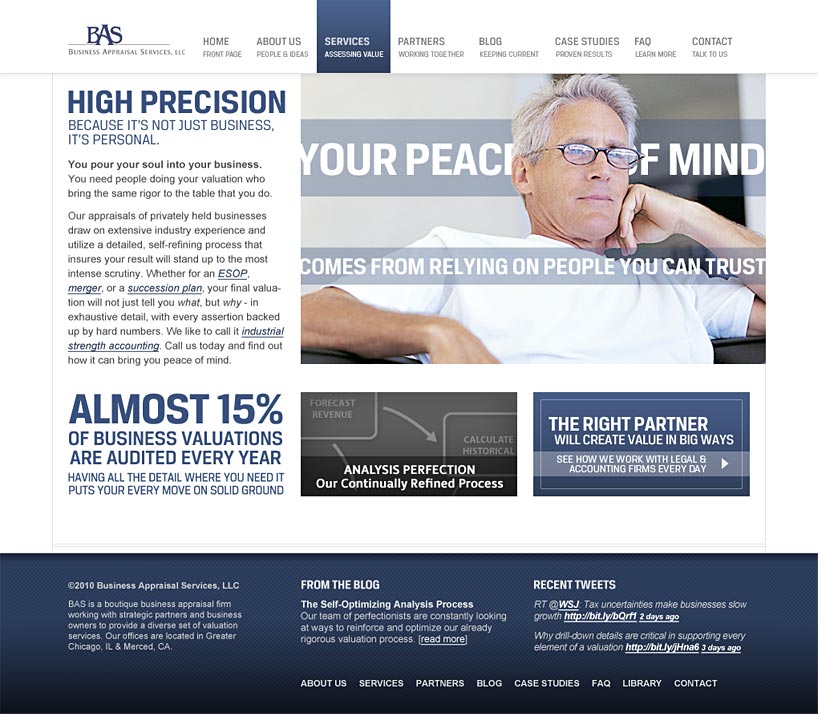 Business Appraisal Services Website